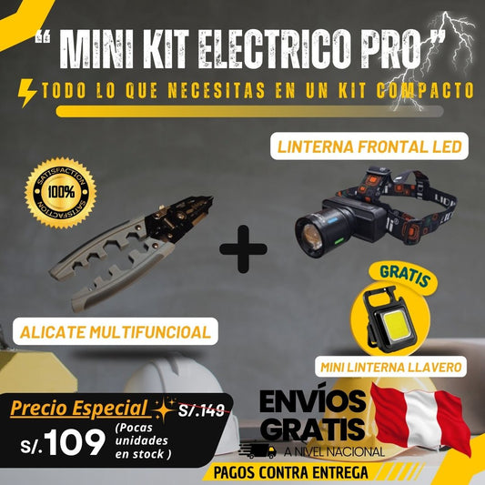 ⚡ Mini Kit Eléctrico PRO + 🎁 Mini Linterna Llavero GRATIS – ¡Oferta por Tiempo Limitado!